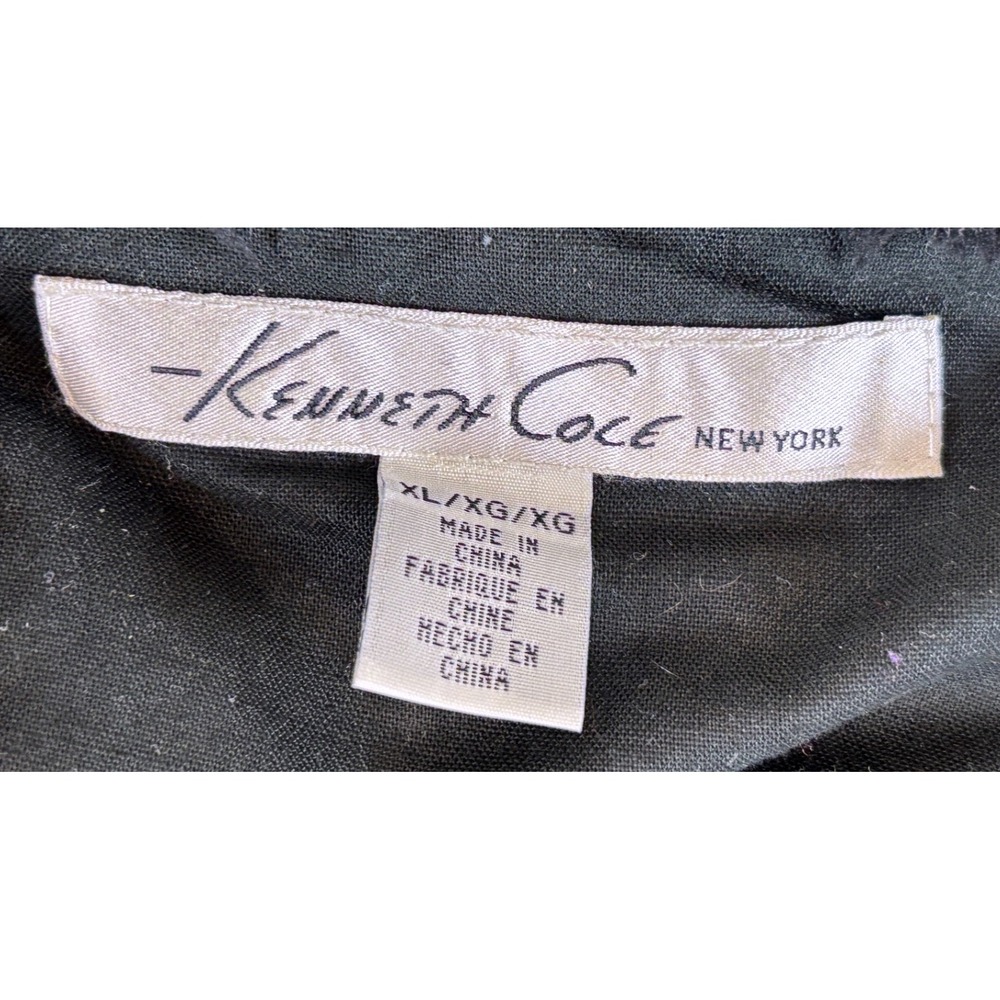 Kenneth Cole New York Mens XL Quilted Puffer Vest Gray Cotton Faux Fur Trim